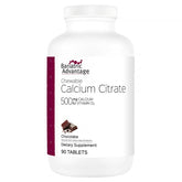 Bariatric Advantage calcium citrate à mâcher 500 mg, boîte visible facilitant l'utilisation quotidienne.