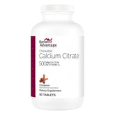 Bariatric Advantage Calcium Citrate Chewable en bouteille, soutien potentiel à la santé osseuse.