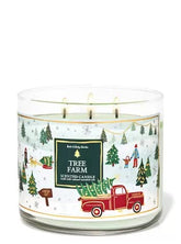 Bougie Bath & Body Works Tree Farm avec huiles essentielles, ambiance hivernale et cosy.