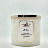 Bougie Bath & Body Works White Barn 3 mèches, parfum automne agréable et durable.
