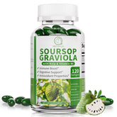 BBEEAAUU gelules Soursop Graviola en boîte – prise pratique pour soutien digestif