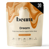 Beam Dream Sleep Powder — bouteille du produit pour une routine nocturne paisible.