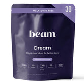 Beam Dream Sleep Powder dans son pot, facilité de dosage pour votre rituel nocturne.
