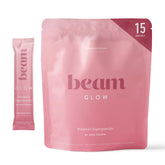 Beam Glow - bouteille et versement, énergie quotidienne potentielle sans caféine.