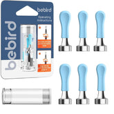 Étui clair contenant six embouts BebirdPromax pour remplacement pratique.