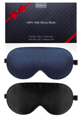 BeeVines masque yeux soie de mûrier pack deux, repos profond et obscurcissement total.