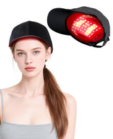 Beloving casque soin cuir chevelu lumière rouge en action.