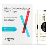 Bande d’oxyde nitrique Berkeley Life dans son étui individuel pour un test rapide.