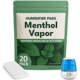 Berkland 20 pastilles menthe-eucalyptus pour humidificateur – emballage pratique et prêt à l’emploi.
