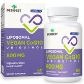 Besibest Liposomal Ubiquinol CoQ10 800 mg, flacon gélules liposomales, soutien énergétique potentiel