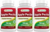 Best Naturals Pectine de Pomme 700 mg, bouteille de capsules prête pour une routine quotidienne.