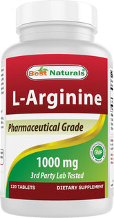 Best Naturals L-Arginine 1000 mg – bouteille prête à l’emploi pour votre routine sportive.