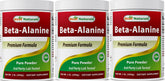 Pot Best Naturals Beta-Alanine Poudre montrant l'emballage et le dosage précis