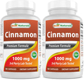 Best Naturals Cannelle 2000 mg – bouteille, potentiel soutien au métabolisme.