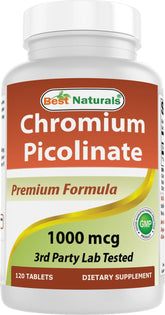 Best Naturals Chromium Picolinate – tablettes en blister, prise quotidienne facile.