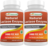 Best Naturals Fast Acting Lactase Enzyme – Bouteille prête à l’emploi pour la digestion du lactose.