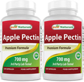 Best Naturals Pectine de Pomme 700 mg, bouteille pratique pour le soutien intestinal quotidien.