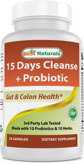 Best Naturals: bouteille quinze jours nettoyage intestinal pour soutien digestif naturel.