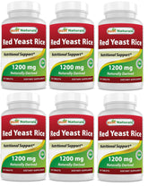 Best Naturals Riz Rouge 1200 mg, flacon de 60 comprimés, pratique au quotidien.