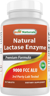 Best Naturals tablettes lactase 9000, vue produit pour usage quotidien.