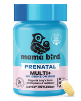 Mama Bird Best Nest Wellness, bouteille prénatale, soutien cérébral et digestion en douceur.