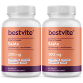 BESTVITE SAM-E: bouteille-pilules avec enrobage entérique pour stabilité et biodisponibilité