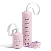 Betife organiseur pilules 7 jours rose, compagnon pratique pour voyage et routine