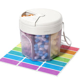 Betife Cute Distributeur de pilules avec sept compartiments XL, pratique en voyage