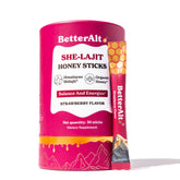 BetterAlt SHE-Lajit batonnet miel-fraises emballage pratique pour déplacements quotidiens