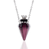 Pendentif-bouteille-parfum-diamant-violet Biiange, élégant et pratique.