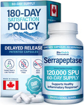 Bio Absorb Serrapeptase: capsule 120000 SPU, potentiel soutien des processus naturels.