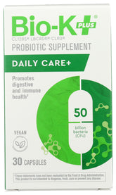 Capsules Bio-K Plus Dailycare, 50 milliards, soutien digestif quotidien.