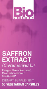 Bio Nutrition Safran Vegi-Caps : bouteille de gélules végétariennes pour une prise quotidienne pratique.