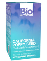 Bio Nutrition California Poppy Vegi-Caps flacon – favorise une détente naturelle.