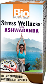 Bio Nutrition Stress Wellness Ashwagandha capsules végétariennes pour le bien-être quotidien