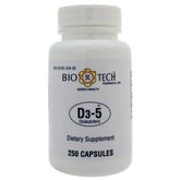 Bio-Tech D3-5 5000 UI – bouteille pratique pour une routine quotidienne de suppléments.