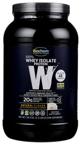 Biochem isolat lactoserum naturel - bouteille affichant texture lisse après entraînement.