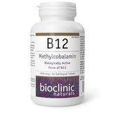 Bioclinic Naturals B12 1000 µg, pastilles dans boîte, pratique et discrète pour la routine.