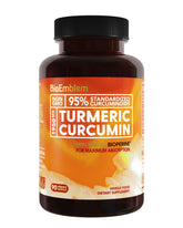 BioEmblem Turmeric Curcumin, gelules pratiques pour usage quotidien.