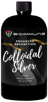 BioImmune Hydrosol d'argent, bouteille en gros plan, usage quotidien dans la routine bien-être.