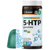BIO KRAUTER 5-HTP Gummies, bouteille: relaxation naturelle et pratique au quotidien.