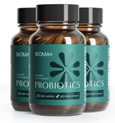 BIOMA Probiotics capsules à libération différée soutiennent la digestion.