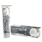 Biomed Superwhite dentifrice coco 100 g dans son emballage pratique