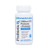 Biomedic Labs RX Probiotic Rx – bouteille, soutient potentiel à la flore intestinale et à l’immunité.