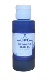 Biopharm Bleu Méthylène 1% sur bouteille 50 ml avec pipette pratique.