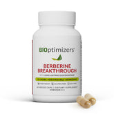 Bouteille BIOptimizers Berberine Breakthrough prête à l’emploi pour une routine métabolique potentielle.