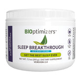 BIOptimizers Sleep Breakthrough boîte prête pour une routine nocturne sans mélatonine.