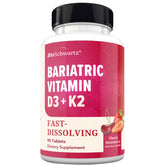 BioSchwartz D3 K2 tablettes dissolvables saveur cerise-fraise, soutien post-chirurgie potentiel.