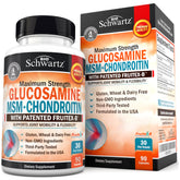 BioSchwartz glucosamine-chondroitine-msm gelules: soutien des articulations et mobilité.