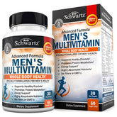 BioSchwartz Multivitamine Homme - bouteille: soutien énergie quotidien et concentration.
